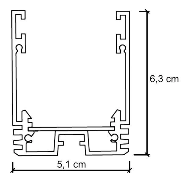 Szynoprzewód WLD niskonapięciowy dwu fazowy 2F 24V 1m | czarny
