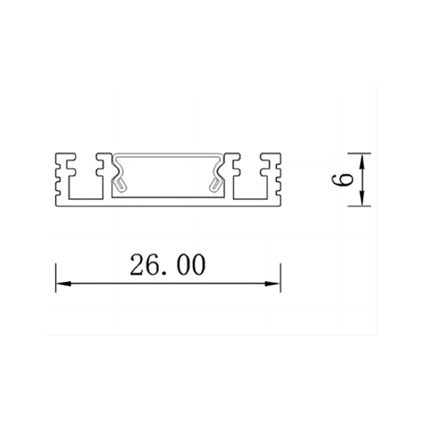 Szyna natynkowa 2 m Magnetic Slim czarna