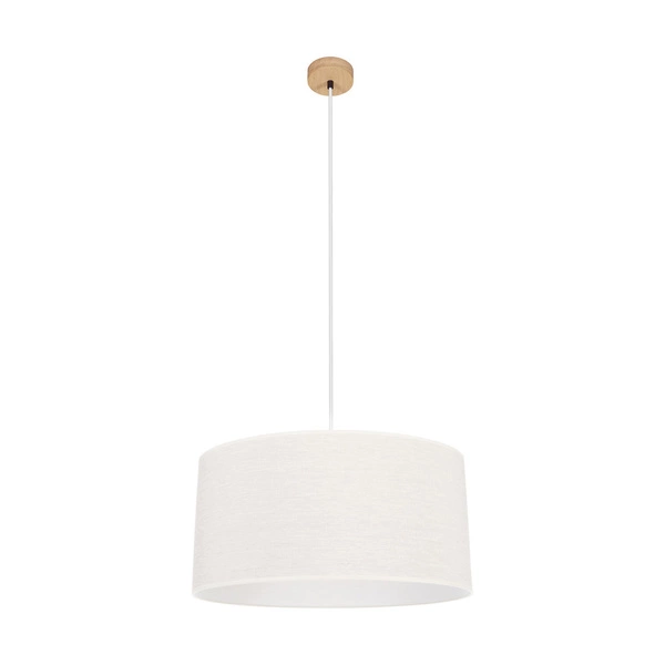 Boho Lampa Wisząca 1xE27 Max.60W Dąb Olejowany/Transparentny PVC/Beżowy 16910174