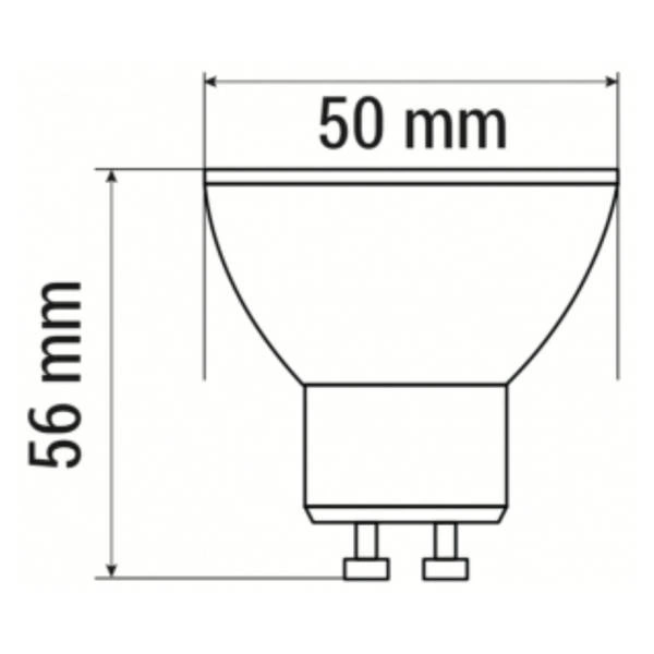 Żarówka GU10 PAR 16 9,6W 36° DIM ściemnialna 3000K | ciepła