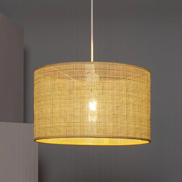 Lampa Wisząca z Rattanu Boho Abruzzo Ludovica 40cm E27