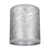 Cylindryczny abażur E27 H20 Srebrny Tkanina Syntetyczna A1269