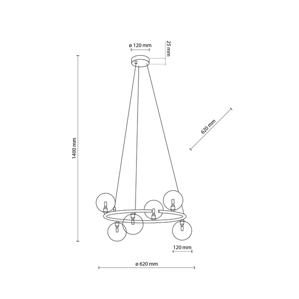 ANABELLE BROWN LAMPA WISZĄCA 6 6571