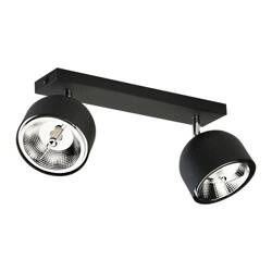 ALTEA BLACK LAMPA SUFITOWA 2 PŁ + ŻARÓWKI 6518