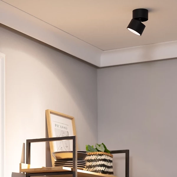 Lampa punktowa Czarna 15W Spot LED 4000-4500K Abruzzo Romeo 11x9cm