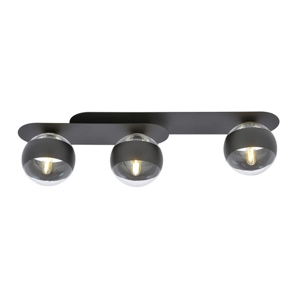 Lampa sufitowa Emibig PLAZA 3 Czarny/STRIPE 1121/3