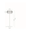 Lotus Lampa Podłogowa 1xE27 Max.60W Czarny/Czarny PVC/Antracyt 124630104