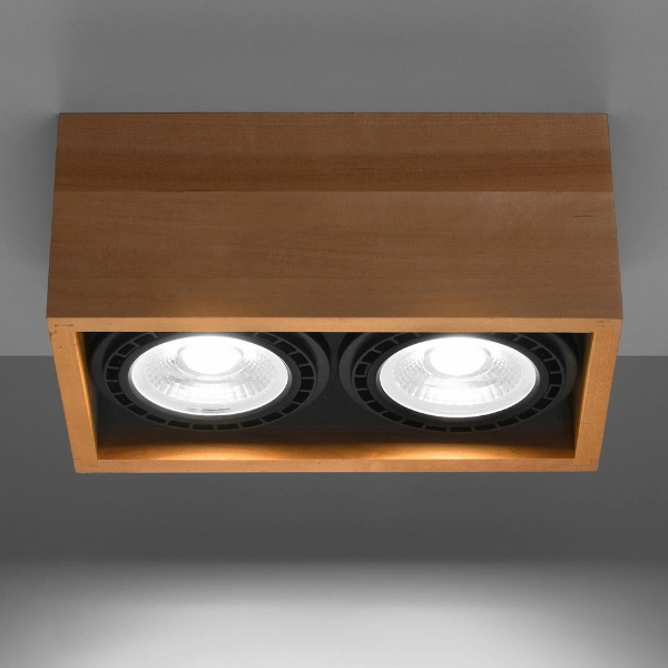 Plafon QUATRO 2 naturalne drewno SL.0916