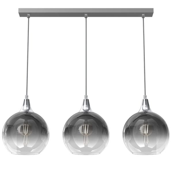 Lampa wisząca MONTE SILVER, MLP8322, srebrna, 3x60W E27