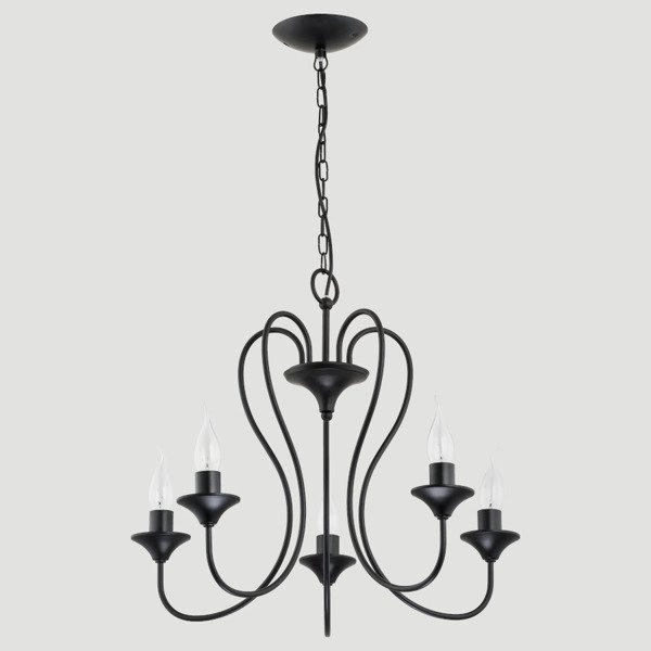 Żyrandol klasyczny świecznikowy UNITY śr. 51cm czarny