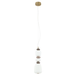 Lampa wisząca CERAMIC VERTICAL LED 19W 3000K 1500lm wys.172cm szer.17cm | Szary-Brąz 11701