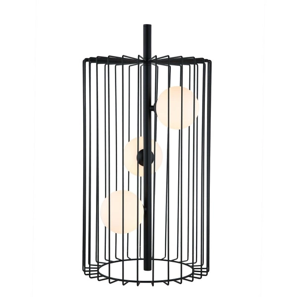 Lampa stołowa HAYDEN śr. 31cm 3xG9 | czarny/biały