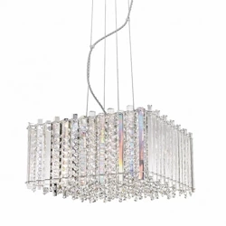 Kryształowa lampa wisząca VENTUS okrąg 41cm | transparent