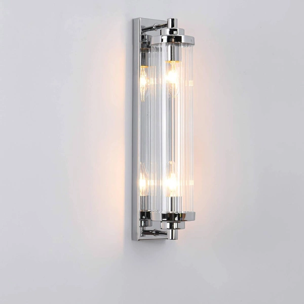 Designerska lampa ścienna kinkiet LORENZO 2x E14 | chrom