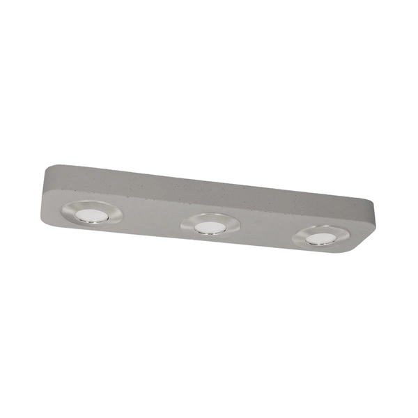 Fajna lampa sufitowa w zestawie Zintegrowany 3xLED 300lm 3000K 5W Szary Beton/Satynowy Metal 2291336