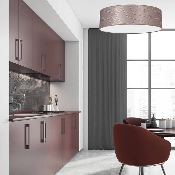 Lampa sufitowa ZIGGY PINK, MLP7586, 50 cm, różowy/złoty, 3x60W E27