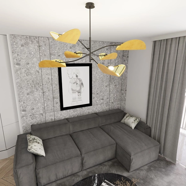 Lampa sufitowa Emibig LOTUS 6 BL MUSTARD 1460/6