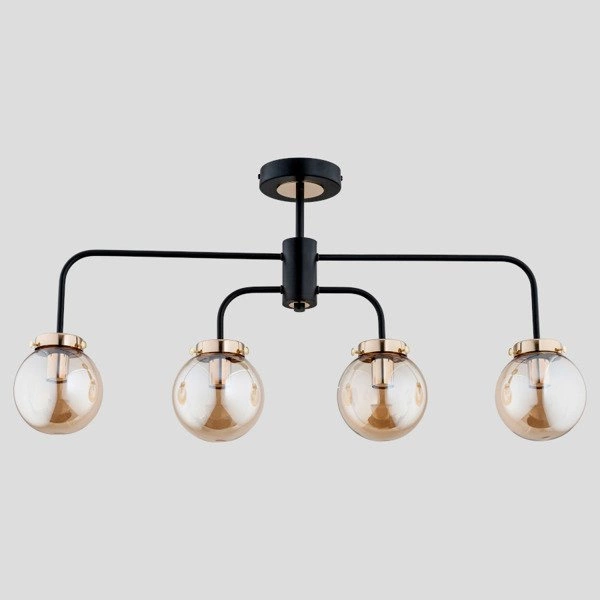 Lampa sufitowa ALFA LINIO CZARNA 4xE14 13cm | 25504