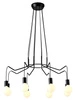 Lampa wisząca BASSO 38-71057 czarna matowa 8x40W E27