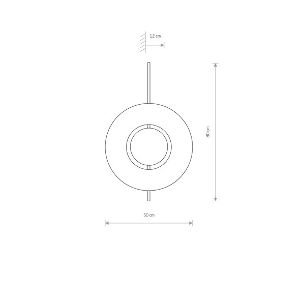 Kinkiet LED SUNSET A 50cm 2xGX53 | brązowy 7653