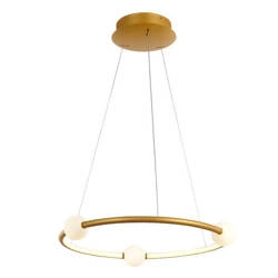 Lampa wisząca LOZANNA 64cm 36W LED ciepła biel 3000K | złoty