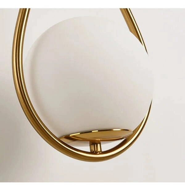 Kinkiet Złoty Kula Mleczna Abruzzo Alice G9 50cm