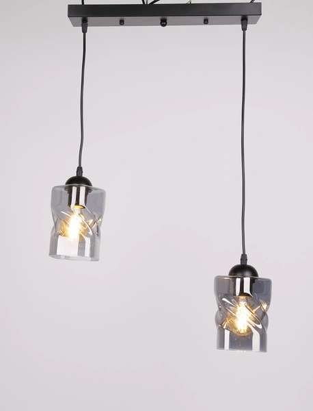 Lampa wisząca FELIS, 32-00132, czarny/dymiony, 2x60W E27