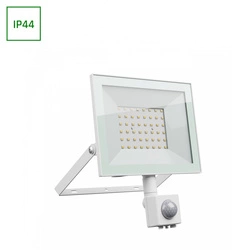 NOCTIS LUX 4 NAŚWIETLACZ 50W WW 230V IP44 176x221x53mm BIAŁY czujnik ruchu PIR