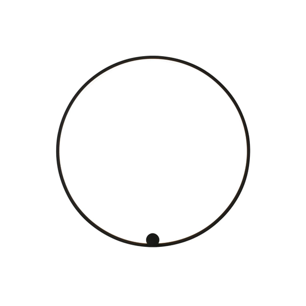 Kinkiet Ringa L 1xLED czarny WL0116-L-BK