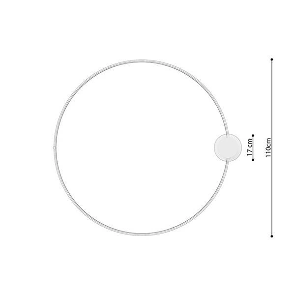 Nowoczesny plafon RIO 110, złoty, 70W LED, barwa ciepła 3000K, TH.226