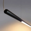 Nowoczesna smukła lampa wisząca LINE 363 18W 3000K biała ciepła szer. 150 cm | Czarna