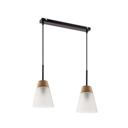 Nowoczesna Lampa wisząca DOMINO wys. 60cm 2xE27 15W IP20 | Czarny