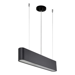 Lampa wisząca Illumina w zestawie 1xLED Zintegrowany 1350lm 3000K 21W Czarny metal/Przezroczysty kabel PVC/Czarny klosz z tkaniny 1930104