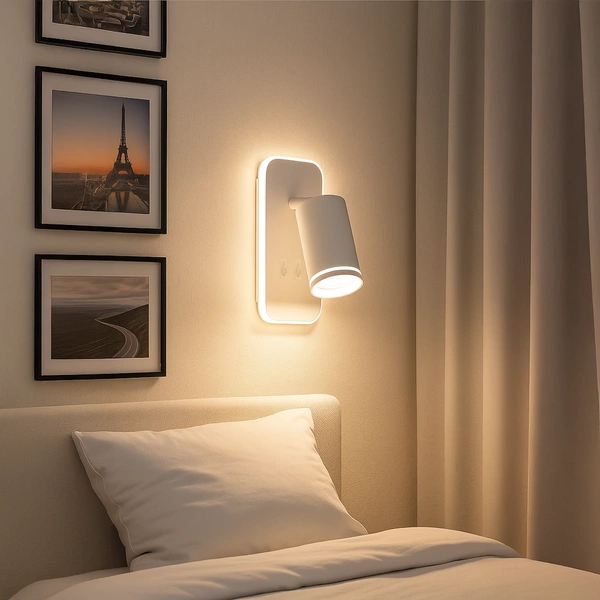 Oprawa Pipe Ring Kinkiet Biały 1xGU10 + LED 6W