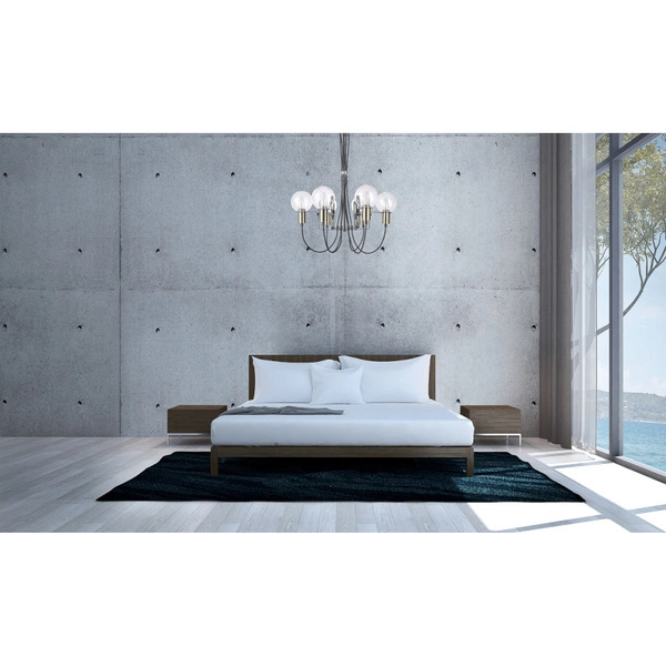 Lampa wisząca GIANNI śr. 61cm 6xE14 | czarny/brąz antyczny/transparentny