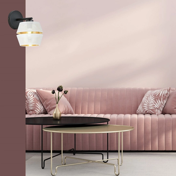 Kinkiet Emibig MALIA K1 Biały/GOLD 1184/K1