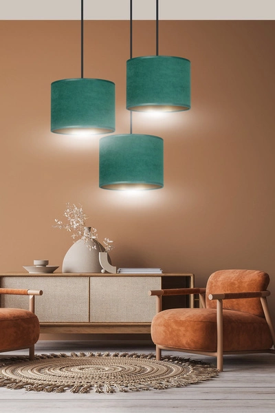 Lampa wisząca Emibig HILDE 3 BL PREMIUM GREEN 1051/3PREM