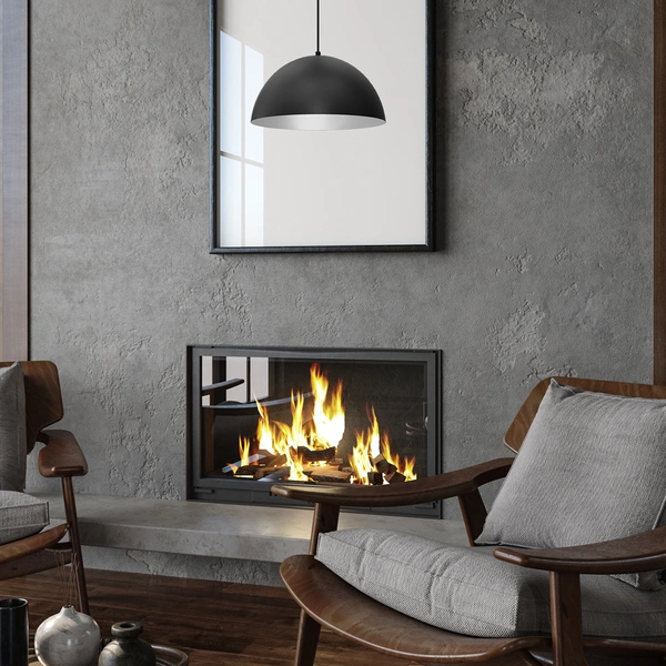 Lampa wisząca BETA, MLP8954, 35 cm, czarny/biały, 1x60W E27