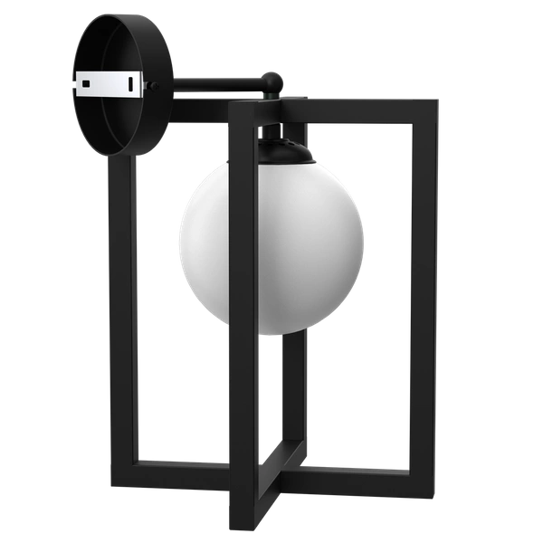 Kinkiet DIEGO, MLP8567, czarny z białym kloszem, 1x40W E14