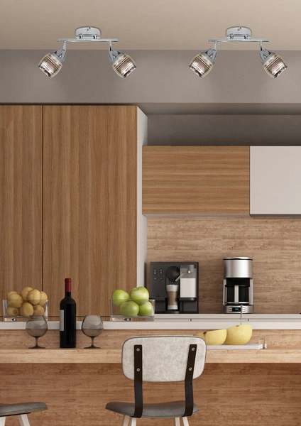 Lampa sufitowa/ścienna MILTON listwa 92-41265 chrom 2xE14 LED