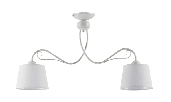 Klasyczna Lampa sufitowa KAMELIA wys. 46cm 2xE27 15W IP20 | Biały