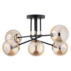 Lampa sufitowa ALFA ESTER CZARNO-ZŁOTA 5xE14 59cm | 63131