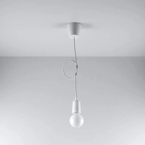 Lampa Wisząca DIEGO, PCV Biała, E27 60W, SL.0569