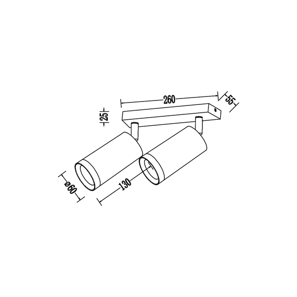 Oprawa Mica Spot Biały + Chrom 2xGU10