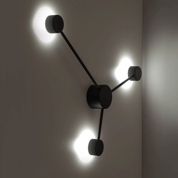 Nowoczesny kinkiet ścienny AVIA 3xGX53 | Czarny 6809