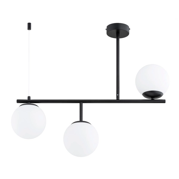 Lampa sufitowa ALFA LUNA CZARNA & BIAŁA 3xE14 72cm | 62549