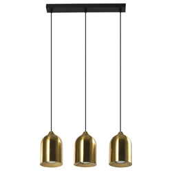 Metalowa lampa wisząca Nilo złota 3xGU10