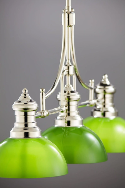 Klasyczna Lampa wisząca PLATINO wys. 170cm 3xE27 15W IP20 | nikiel błyszczący