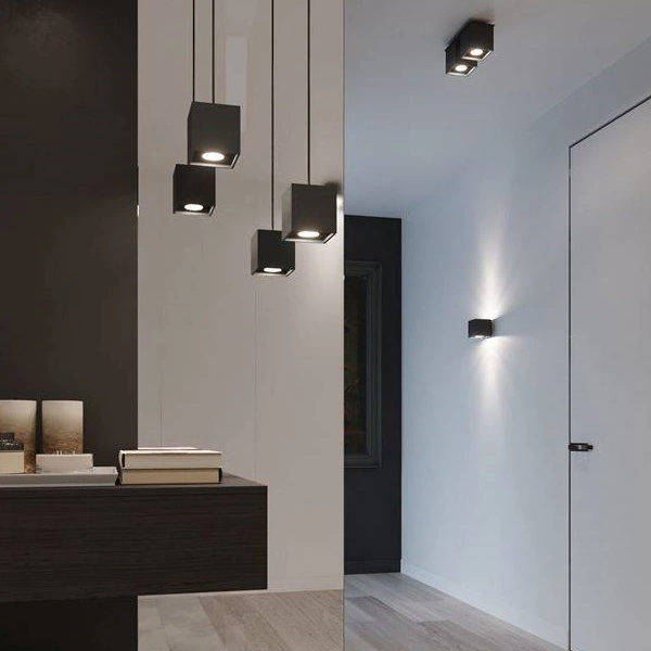 Lampa wisząca Sollux QUAD 1 Aluminium czarny 12W LED, SL.0060