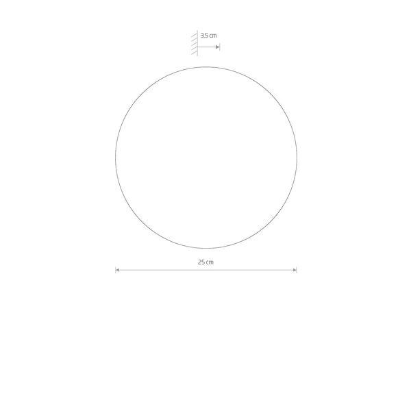 Kinkiet RING TIMBER LED M śr. 25cm 10W barwa ciepła 3000K | ciemne drewno 11290